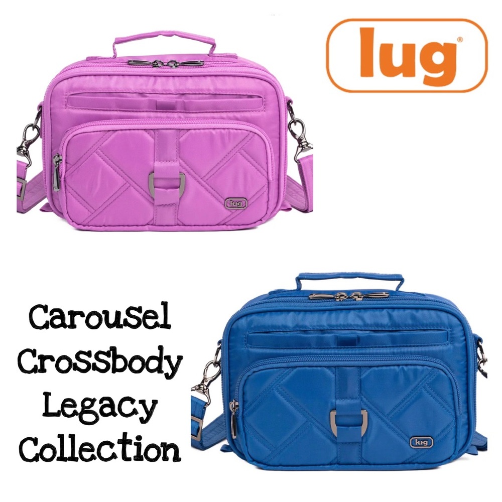 Lug Legacy Collection Carousel Crossbody Bag Azure Blue NWT - Picture 6 of 10